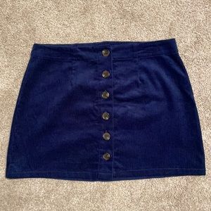 rue21 navy corduroy miniskirt